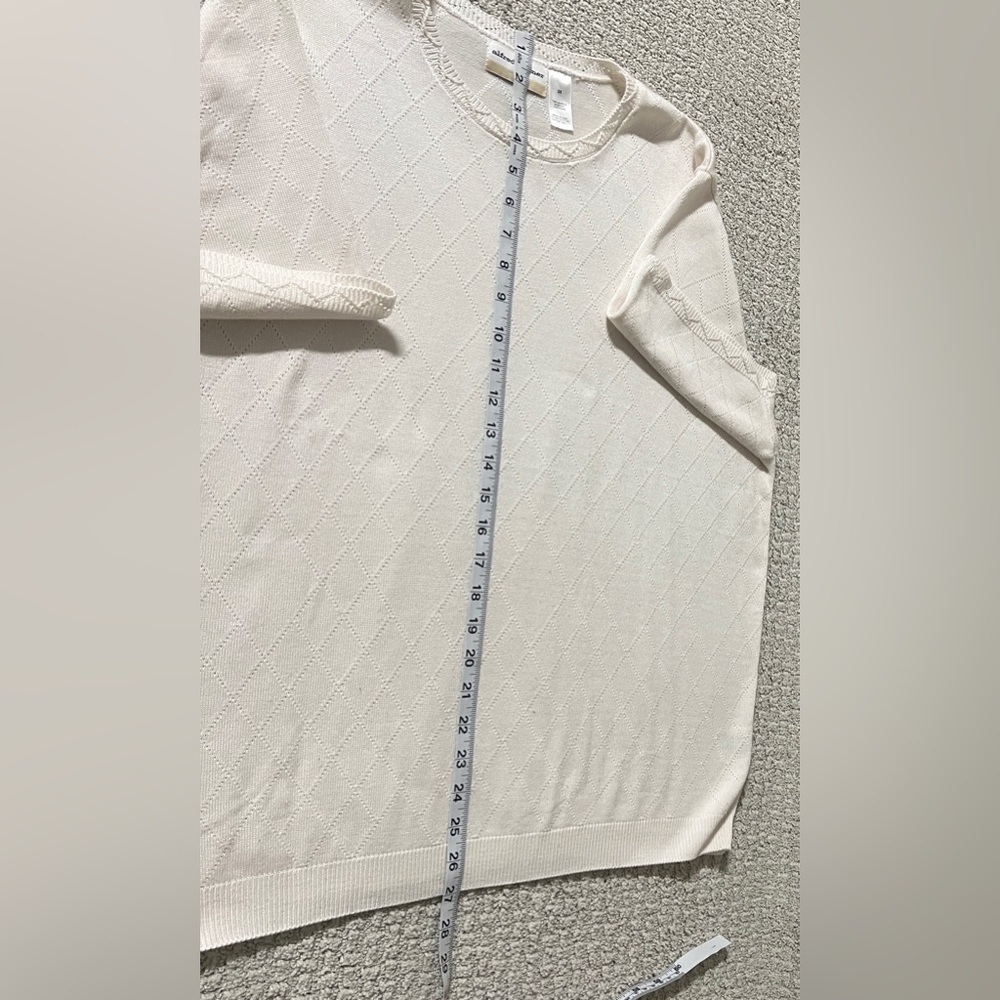 Alfred Dunner Cream Blouse - Picture 8 of 8